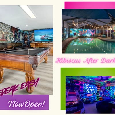 Glow in the dark game rm/HTD pool/Pool Table85”TVS